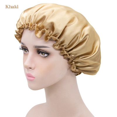 Adjust Kape za tuširanje Hair Satin Bonnet for Sleeping Tuš Cap Silk Bonnet Bonnet Femme Ženska noćna kapa za spavanje Pokrivalo za glavu