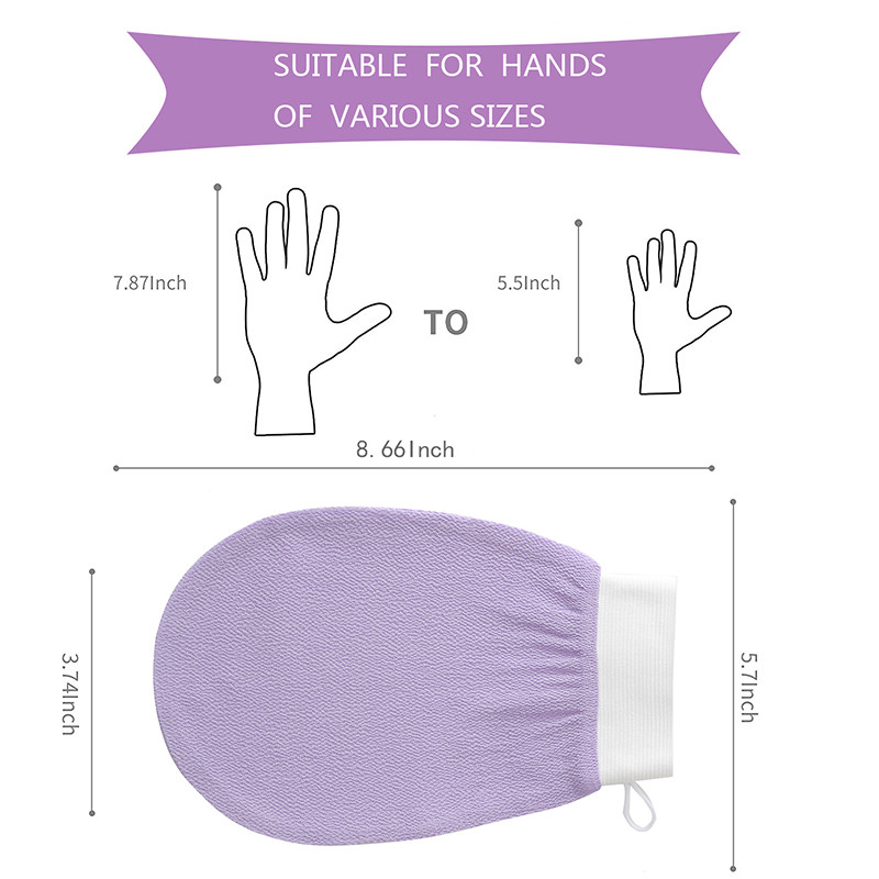 1PC Maroko Hammam Piling rukavice 100% viskoza Body Scrub rukavice za tuširanje Uklanja mrtvu kožu Piling alati za čišćenje za kupanje