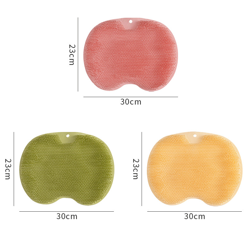 Dušas pēdu birste Masāžas paklājiņš Pīlings skrubis Dušas muguras birste ar piesūcekni pēdu mazgāšanas birste Neslīdošs silikona vannas paklājiņš