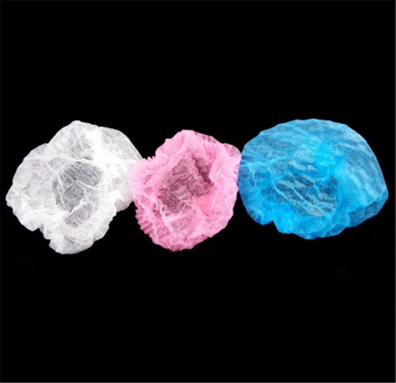 Karstā izpārdošana 10 gab. Neaustas vienreizējās lietošanas dušas cepures, kroku pretputekļu cepures sievietēm vīriešiem vīriešu vannas cepures spa frizētavā Skaistumkopšanas aksesuāri