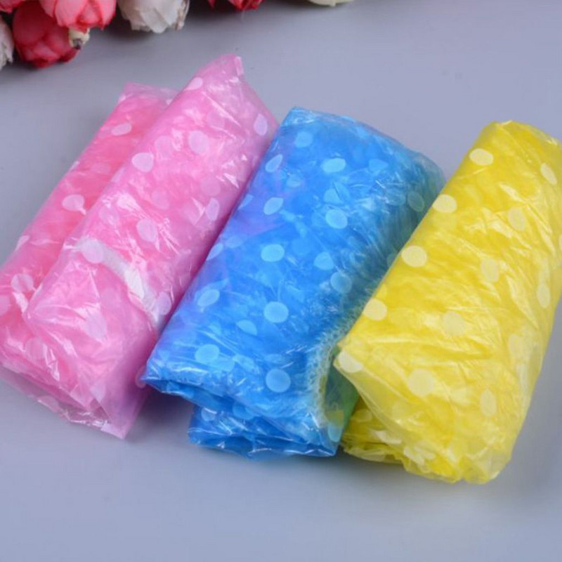 6 komada prozirnih jednokratnih plastičnih kapa za tuširanje, velike elastične debele kape za kupanje, ženski dodaci za kupanje u toplim vodama