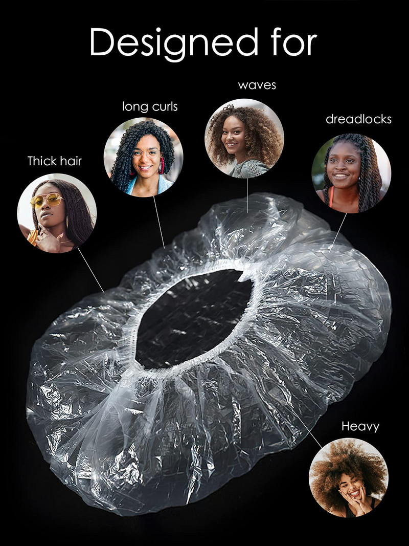 30 komada 12 inčnih podesivih, ekstra velikih kapa za tuširanje za žene, duga kosa za pletenice, vodootporne za višekratnu upotrebu, za gustu kovrčavu kosu