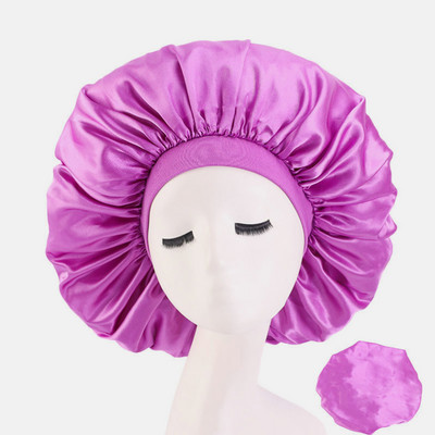 Nova ženska velika veličina Beauty Print Satenska svilena kapa za spavanje Noćna kapa Poklopac za glavu Prednjica za kovrčavu kosu Šešir