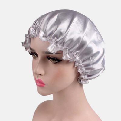 Nova ženska velika veličina Beauty Print Satenska svilena kapa za spavanje Noćna kapa Poklopac za glavu Prednjica za kovrčavu kosu Šešir
