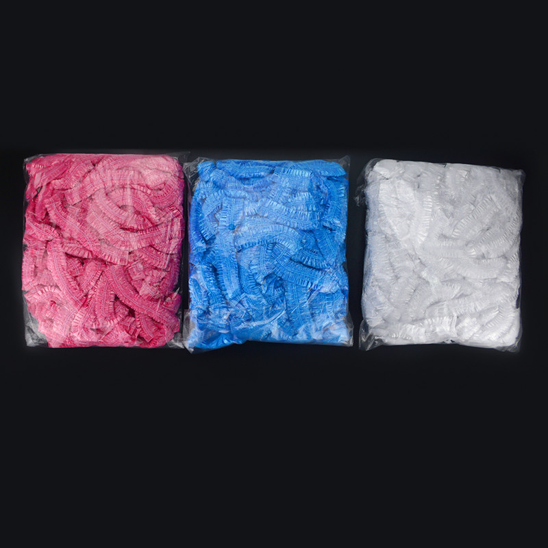 100 komada jednokratne kape za tuširanje prozirne spa salon hotelske jednokratne elastične kape za tuširanje kupaonski proizvodi kapa za tuširanje