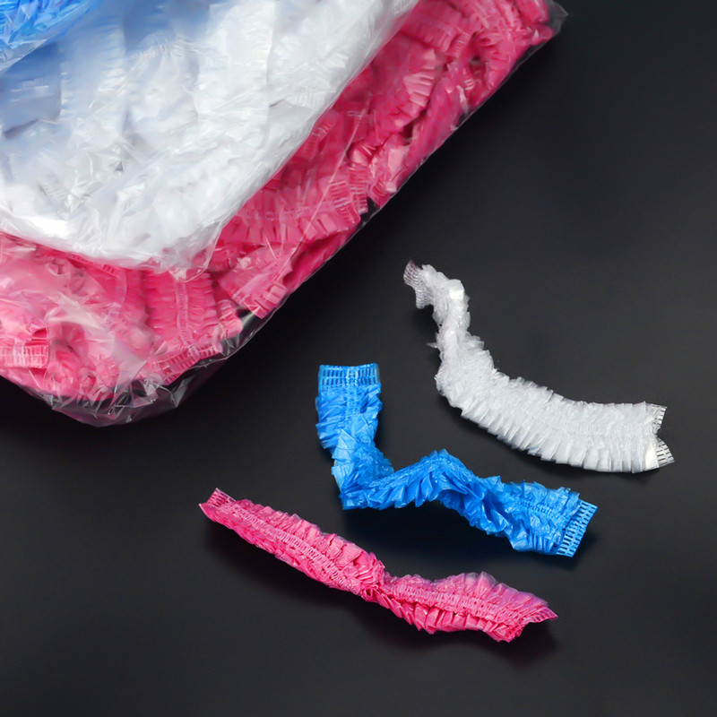 100 komada jednokratne kape za tuširanje prozirne spa salon hotelske jednokratne elastične kape za tuširanje kupaonski proizvodi kapa za tuširanje