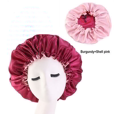 Capota ajustabila din satin Capota de somn Capota din satin matasos pentru dormit de noapte Boneta de par Șampon rezistent la apă Accesoriu pentru baie Salon de coafură
