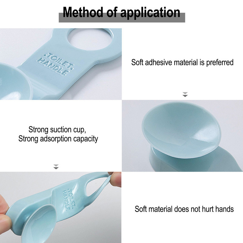 Prijenosni nordijski podizač WC sjedala Uređaj za podizanje WC školjke Izbjegavajte dodirivati ručku poklopca WC školjke WC pribor 2 kom.