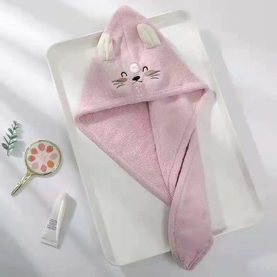 Slatka mačja kapa za dlaku Ručnik za kosu od mikrovlakana Duga kosa Šešir za brzo sušenje Ručnik za kupanje Jako upijanje vode Ženski omot Ručnik za brisanje kose