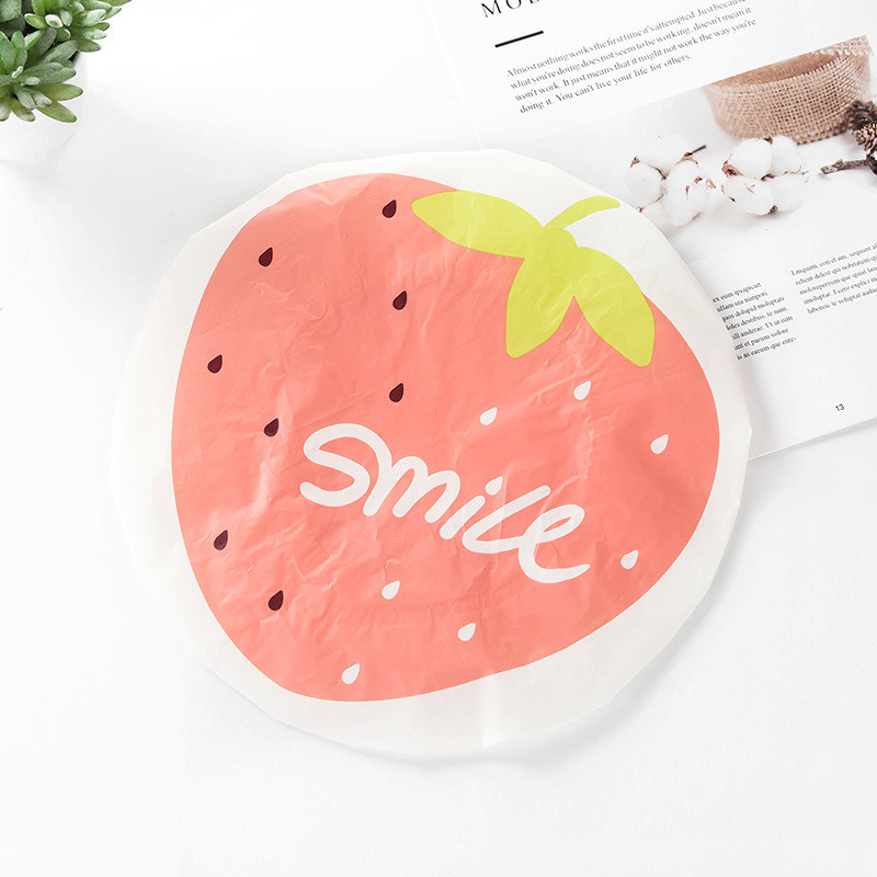 Višekratne elastične kape za tuširanje Slatki voćni dizajn Vodootporna kapa za kupanje Salon šešir za kosu Djevojke Žene Dječje kape za tuširanje Kupaonski proizvodi