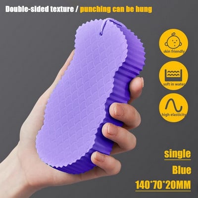 Ștergetul de baie cu burete 3D Ștergetul moale cu burete de baie Perie fără durere Frecare Perii de baie Bureți Scrubber pentru corp Perii de duș Tampă de curățare