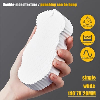 Ștergetul de baie cu burete 3D Ștergetul moale cu burete de baie Perie fără durere Frecare Perii de baie Bureți Scrubber pentru corp Perii de duș Tampă de curățare