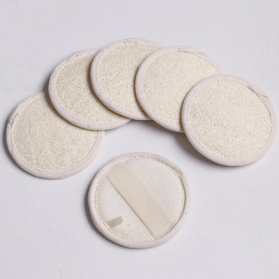 4 τμχ Natural Loofah Luffa Facial Complexion Skin Disk Pads Δίσκος για ανδρικό γυναικείο βούρτσα καθαρισμού προσώπου Απολεπιστικό φροντίδας μωρού