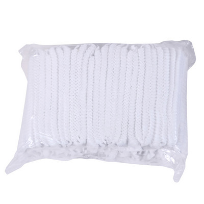 100 gab vienreizējās lietošanas cepure Putekļu necaurlaidīga sloksnes kapuce Skaistumkopšanas salona vāciņš aizsargvāciņš Vannas istabas piederumi Uzacu tetovēšana Ēdināšanas cepure