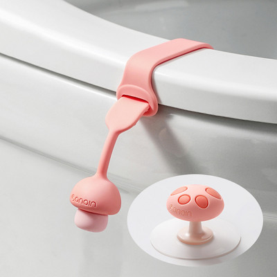 Podizač poklopca WC sjedala Kreativna silikonska preklopna navlaka Gljiva Slatka protiv prljavih ruku Kopča protiv klizanja Kupaonski dodaci Home