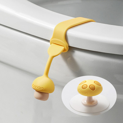 Podizač poklopca WC sjedala Kreativna silikonska preklopna navlaka Gljiva Slatka protiv prljavih ruku Kopča protiv klizanja Kupaonski dodaci Home