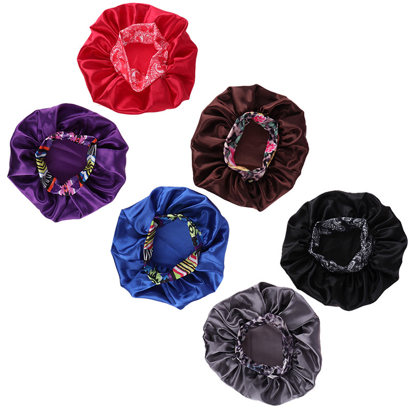 Sieviešu miega cepure Nakts skaistumkopšanas salons Pārklājums Satīna Pārklājums Matu Pārklājums Zīda galvas cepure Kosmētiskā matu kleita Nakts guļamcepure