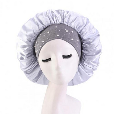 Nakts cepure Ādai draudzīga, elpojoša auduma, sieviešu guļamcepure, kas paredzēta ēdiena gatavošanai ceļojumiem, satīna dušas cepure un matu kopšanas cepure