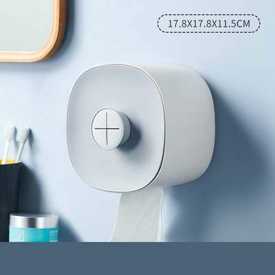 Mutiuse pie sienas stiprināms tualetes papīra glabāšanas turētājs Ūdensnecaurlaidīgs tualetes ruļļu dozators Vienreizējās lietošanas sejas dvieļu kaste Vannas istabas piederumi