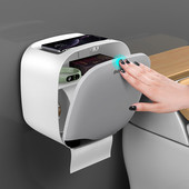 Pie sienas stiprināms tualetes papīra turētājs Ūdensnecaurlaidīgs paplātes ruļļa caurule tualetes papīra uzglabāšanas kastes paplātei salvetes kastes plaukts vannas istabas izstrādājums