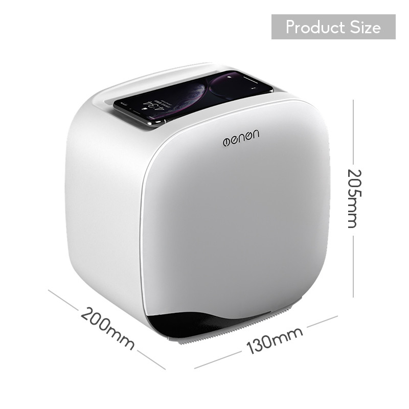 Pie sienas stiprināms tualetes papīra turētājs Ūdensnecaurlaidīgs paplātes ruļļa caurule tualetes papīra uzglabāšanas kastes paplātei salvetes kastes plaukts vannas istabas izstrādājums