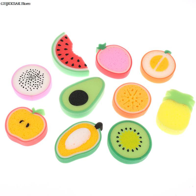 Jauki vannas sūklis augļa formas ķermeņa tīrīšanas sūklis Karikatūra Vannas sūklis Vannas istabas piederumi Dušas birste Vannas rīki bērniem pieaugušajiem