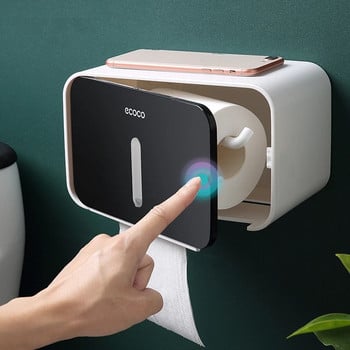 ECOCO Αδιάβροχο Tissue Box Επιτοίχια θήκη ρολού χαρτιού Διανομέας χαρτιού για Διακοσμήσεις μπάνιου κουζίνας σπιτιού ξενοδοχείου