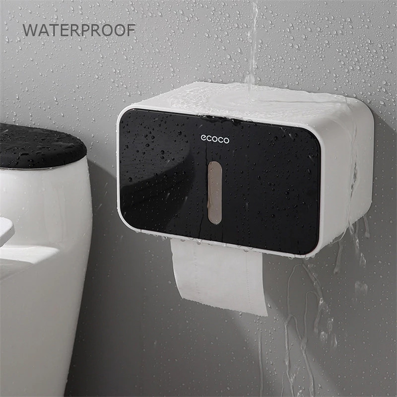 ECOCO ūdensnecaurlaidīgs auduma kastīte pie sienas stiprināms papīra ruļļa turētājs papīra dozators viesnīcas mājas vannas istabas virtuves tualetes dekoriem