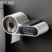 Višenamjenska kutija za maramice bez bušenja, držač toaletnog papira, plastična kutija za pohranu, vodootporna za toalet za kupaonski pribor