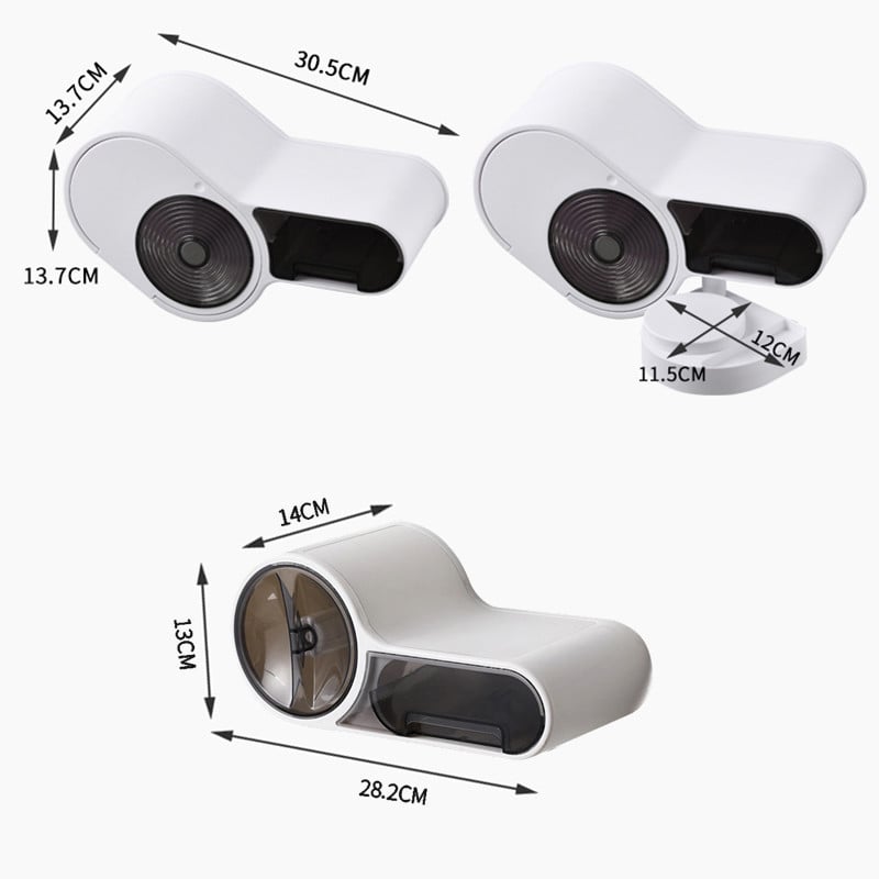 Višenamjenska kutija za maramice bez bušenja, držač toaletnog papira, plastična kutija za pohranu, vodootporna za toalet za kupaonski pribor