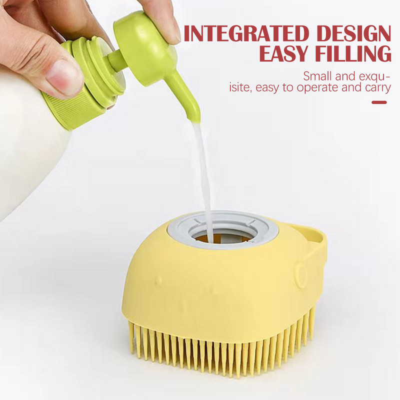 Soft Clean szilikon kefék Kutya macska sampon Tiszta kefe súroló zuhanykefe fürdéshez Masszírozó kefe zuhanykefe