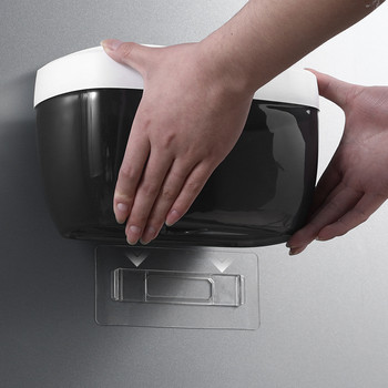 Многофункционална водоустойчива тоалетна пластмасова кутия за хартиени кърпички, окачена на стена Кухня, баня, ролка, хартиена кутия Безплатен перфоратор, кръгла хартиена кутия