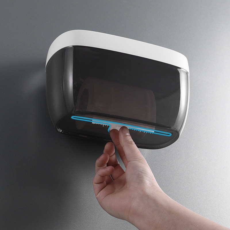 Višenamjenska vodootporna WC plastična kutija za papirnate maramice Viseća na zidu Kuhinja Kupaonska rola Kutija za papir Okrugla kutija za papir bez bušenja