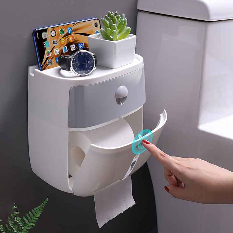 ONEUP Držač toaletnog papira Dvostruka vodootporna kutija za pohranu Zidni dozator za kupaonske role Prijenosni držači toaletnog papira