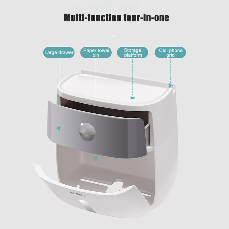 ONEUP Držač toaletnog papira Dvostruka vodootporna kutija za pohranu Zidni dozator za kupaonske role Prijenosni držači toaletnog papira