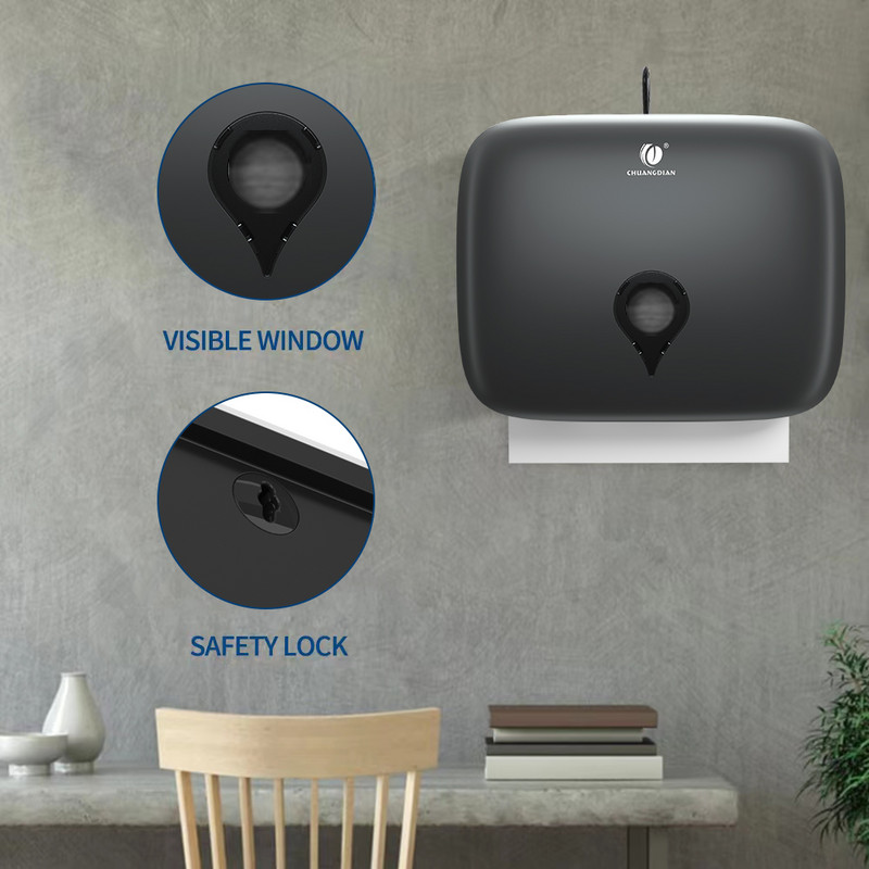Vannas istabas audu dozators tualetes papīra dvieļu dozators dvieļu plaukts audu dozators ABS ūdensnecaurlaidīgs pie sienas stiprināms perforators