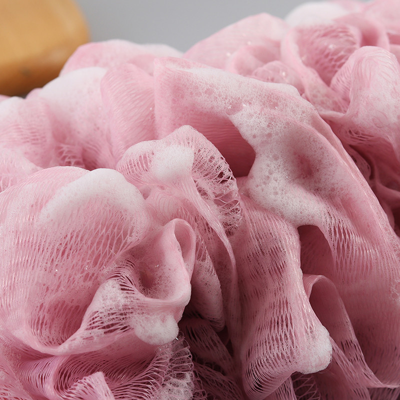 Vannas birste ar garu rokturi Palielināta vannas bumba ziedu muguras skruberis ķermeņa birste mazgāšanas sūklis pīlings dušas bagātīgām putām vannas sūklis