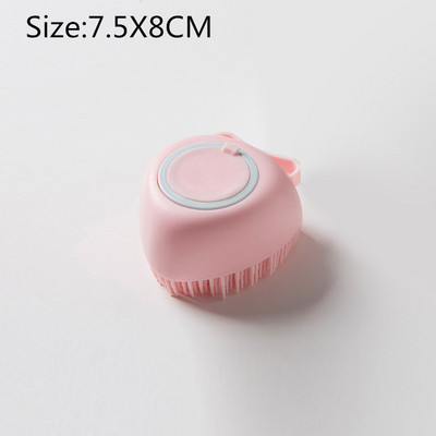 Dvostrana silikonska pjenušava četka za tijelo sa spužvicom za spremanje sapuna Masažna ribalica za vlasište Čista koža, tuš, piling rukavica