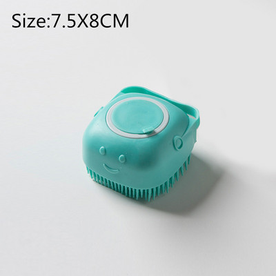 Dvostrana silikonska pjenušava četka za tijelo sa spužvicom za spremanje sapuna Masažna ribalica za vlasište Čista koža, tuš, piling rukavica