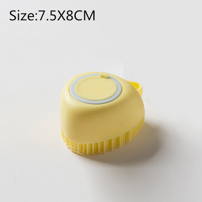 Dvostrana silikonska pjenušava četka za tijelo sa spužvicom za spremanje sapuna Masažna ribalica za vlasište Čista koža, tuš, piling rukavica