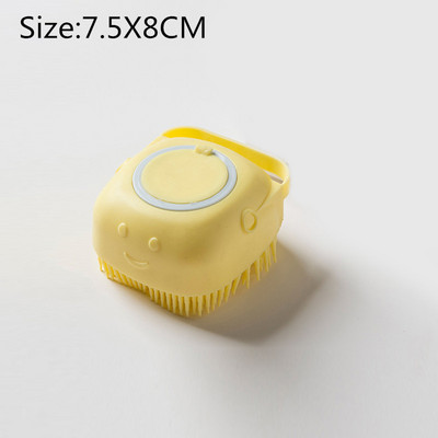 Dvostrana silikonska pjenušava četka za tijelo sa spužvicom za spremanje sapuna Masažna ribalica za vlasište Čista koža, tuš, piling rukavica