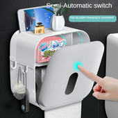 Držač toaletnog papira bez bušenja Zidna kutija za toaletni papir Kupaonski stalak za pohranu Pribor Papir za motanje Kupaonski organizator