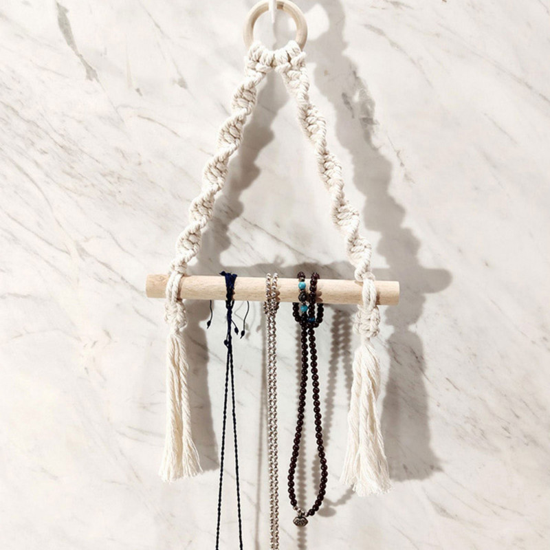 Ar rokām austs koka tualetes papīra turētājs Bohēmijas sienas istabas dekors vannas istabas dvieļu dozators mājas uzglabāšanai