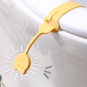 4 τμχ Αντι-βρώμικο ανυψωτικό τουαλέτας Cartoon Bear Κάλυμμα Κλειστό σκαμνί Καπάκι Λαβή Εργαλείο ανύψωσης Αξεσουάρ μπάνιου σπιτιού B03E