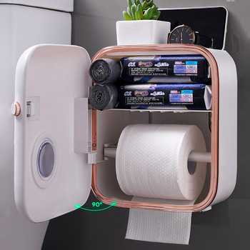 Διανομέας χαρτοπετσετών Τουαλέτας Θήκη χαρτιού τουαλέτας Tissue Box Τουαλέτα Δωρεάν διάτρηση Αποθήκευση Αδιάβροχη σχάρα μπάνιου Ράφι ραφιών