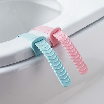 2gab Caurspīdīgs Ziemeļvalstu tualetes sēdekļa pacēlājs tualetes pacelšanas ierīce Izvairieties pieskarties tualetes vāka roktura tualetes piederumiem