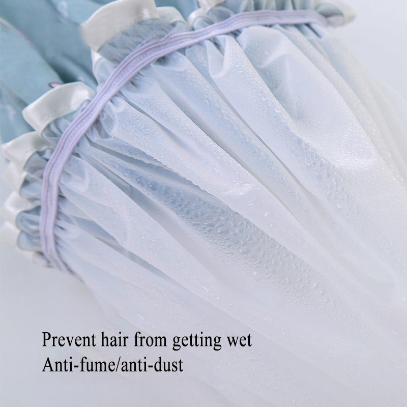 Dušas vāciņš sabiezināts materiāls Dubultā ūdensnecaurlaidīga vannas cepure dušas cepure sieviešu galvas sega Bērnu matu pārklājs vannas istabas aksesuāri