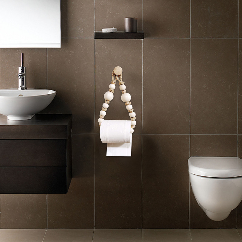 Stalak za ručnike s naljepnicama bez noktiju Drvene perle za kupaonicu Stalak za papirnate ručnike Set pribora za kupaonicu Držači za papirnate ručnike Kuhinja
