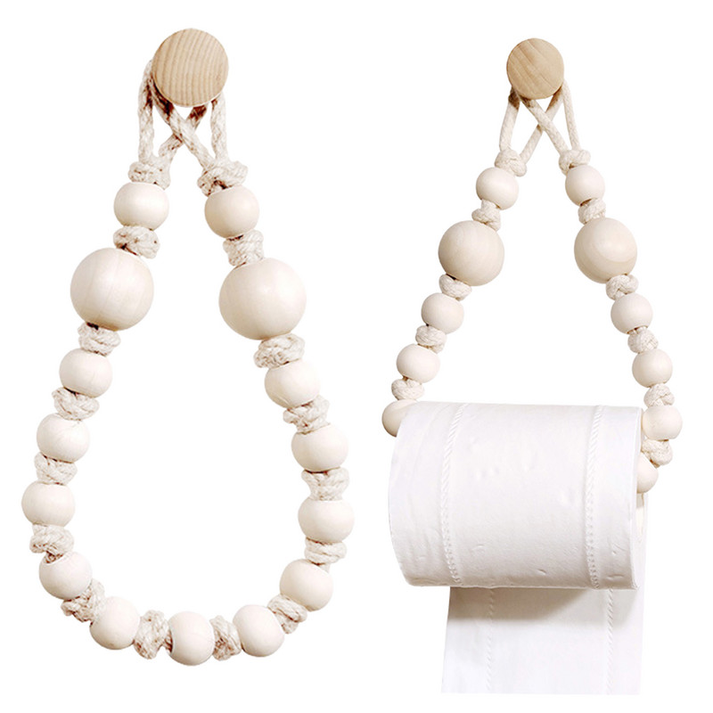 Stalak za ručnike s naljepnicama bez noktiju Drvene perle za kupaonicu Stalak za papirnate ručnike Set pribora za kupaonicu Držači za papirnate ručnike Kuhinja