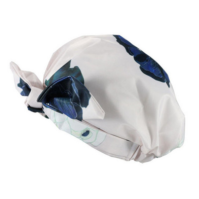 Vruća rasprodaja Vodootporna kapa za tuširanje Dvoslojna kapa za kupanje s podesivom elastičnom trakom, elegantna kapa za tuširanje za žene duge guste kose